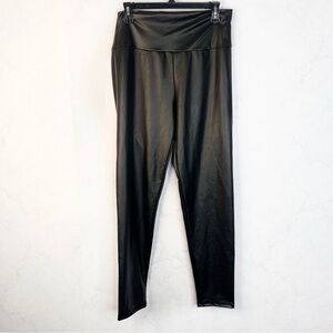 [Imagenation] Black Faux Leather Leggings